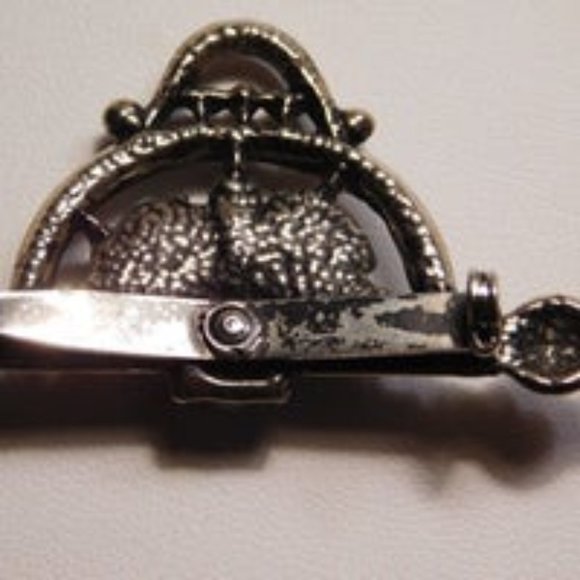 Vintage Turquoise Brooch Pin 3 Stones - Picture 5 of 5